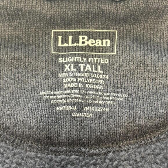 LL Bean Fleece Vest Grey XLT - Picture 5 of 8